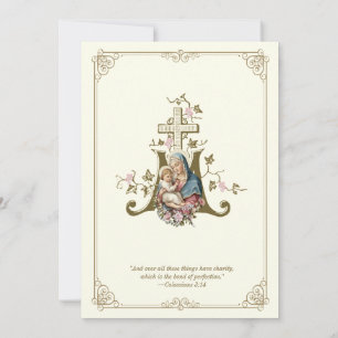 Invitation Catholique Marie & Jésus Mariage