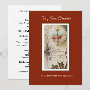 Invitation Catholique Ordination Anniversaire