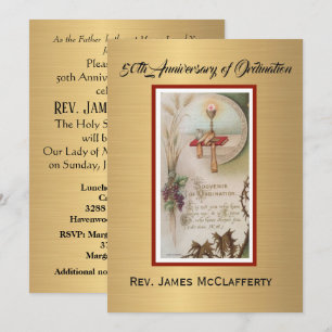 Invitation Catholique Ordination Anniversaire