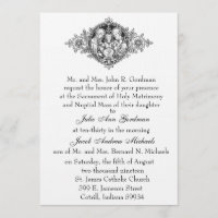 Catholique Sainte Famille Mariage noir et blanc