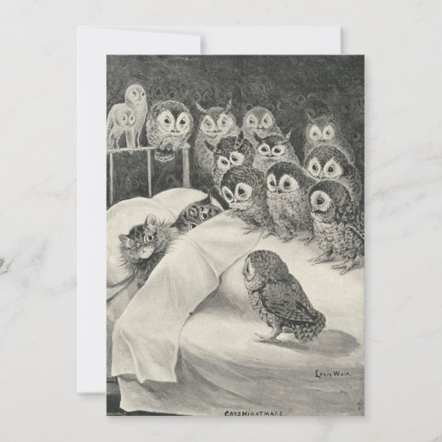 Invitation Cats Nightmare. Louis Wain (Devant)