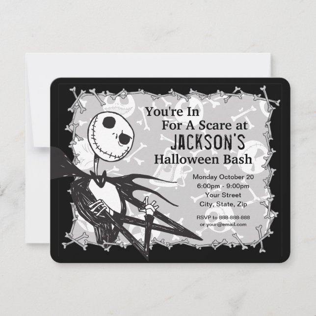 Invitation Cauchemar avant Noël fête d'Halloween (Devant)