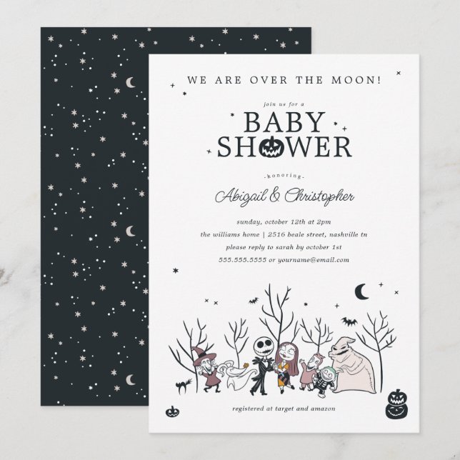 Invitation Cauchemar avant Noël sur la Lune (Devant / Derrière)