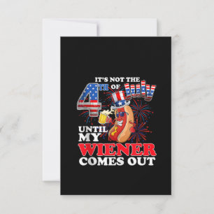 Invitation Ce N'Est Pas 4 juillet Jusqu'À Ce Que Mon Weiner S