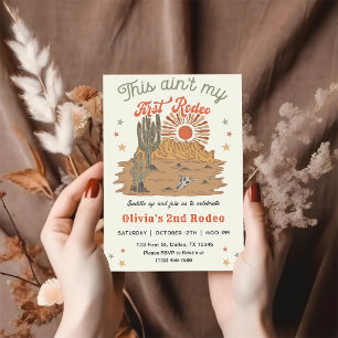 Invitation Ce n'est pas mon premier rodéo 2e anniversaire