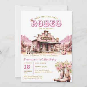 Invitation Ce n'est pas mon premier rodéo c'est mon deuxième 