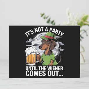 Invitation Ce n'est pas une fête jusqu'à Dachshund Irish Beer