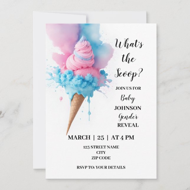 Invitation Ce que le genre à thème du scoop révèle (Devant)