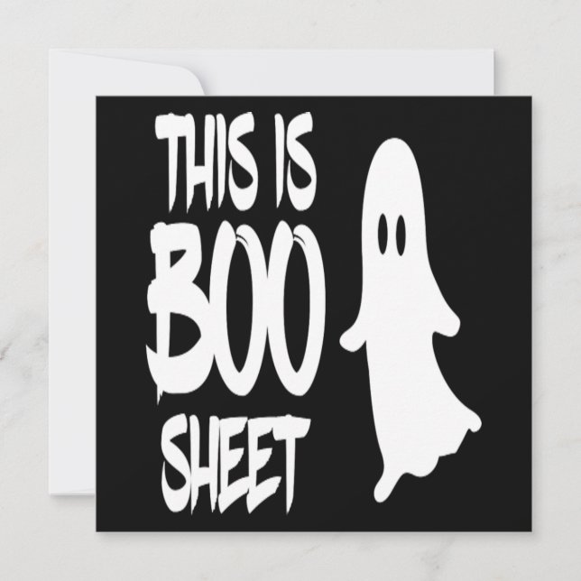 Invitation Ceci Est Boo Sheet Ghost Éffrayant cadeau Hallowee (Devant)