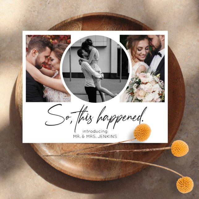 Invitation Ceci s'est passé Galerie Multi Photo Mariage civil (Créateur téléchargé)