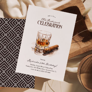 Invitation Célébration à l'ancienne pour un homme adulte