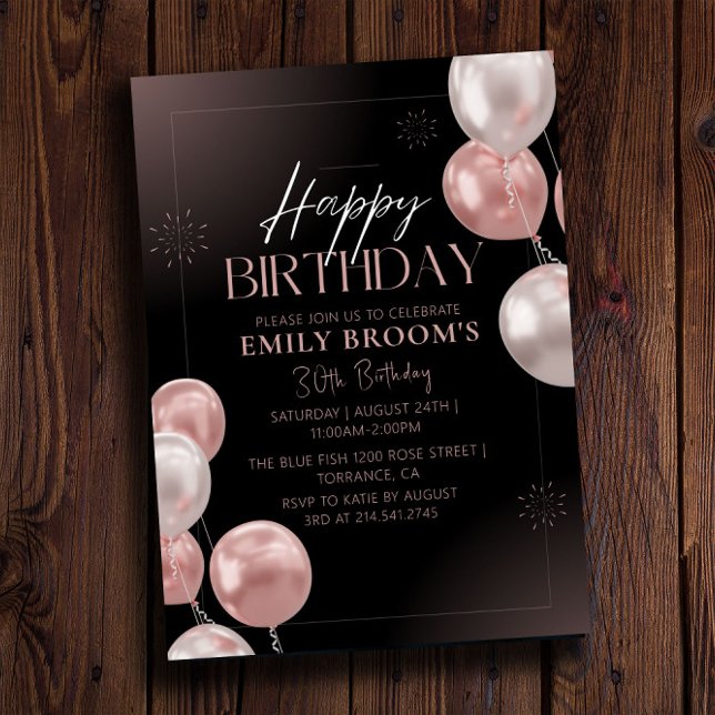 Invitation Célébration Classy Minimal 30e anniversaire (Créateur téléchargé)