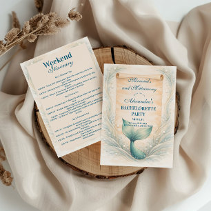 Invitation Célébration Côtière de Sirène et de Mariage