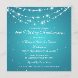 Invitation Célébration d'anniversaire de mariage Chaîne Paill