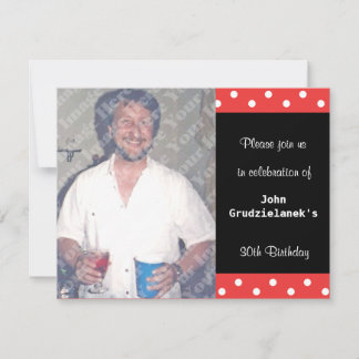 Invitation Célébration d'anniversaire de point de polka et de