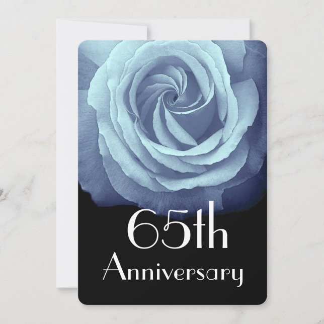 Invitation Célébration de 65 ans de mariage Rose bleu ciel A0 (Devant)