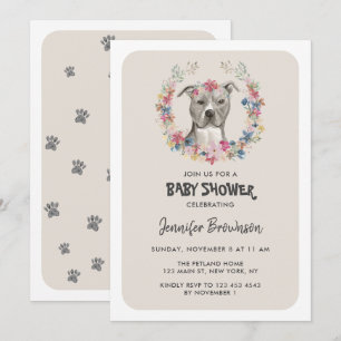 Invitation Célébration de chien Terrier Américain Staffordshi