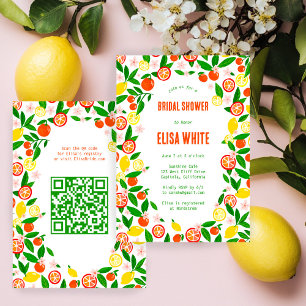 Invitation Célébration de Citron QR PERSONNALISÉ Été RECEPTIO