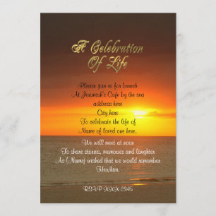 Invitation Célébration de coucher du soleil d'invitation de