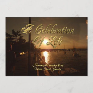 Invitation Célébration de coucher du soleil d'océan