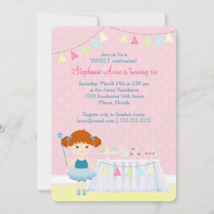 Invitation Célébration de Cupcake de Ballerine Douce