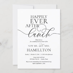 Invitation Célébration de déjeuner d'après-mariage Heureux po