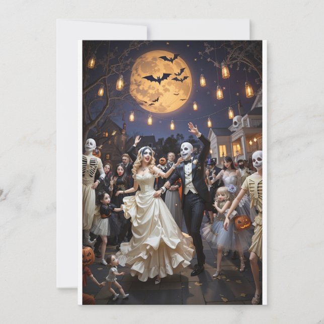 Invitation "Célébration de Dia de los Muertos - L'amour nous  (Devant)