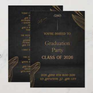 Invitation Célébration de fête de fin d'études – Un jalon élé