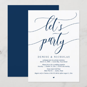 Invitation Célébration de fuite amoureuse de mariage, Invitat