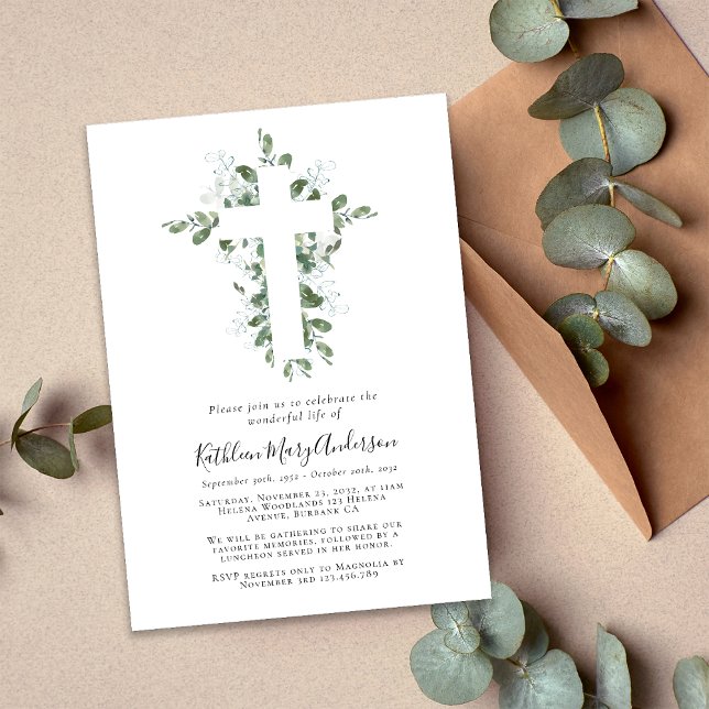 Invitation Célébration de la Croix d'Eucalyptus (Créateur téléchargé)