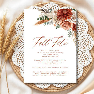 Invitation Célébration de la Fête Bohème des Fleurs Sauvages