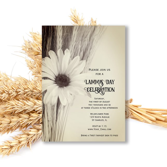 Invitation Célébration de la fête de la moisson de blé séché  (Créateur téléchargé)