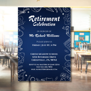 Invitation Célébration de la fête d'un professeur à la retrai