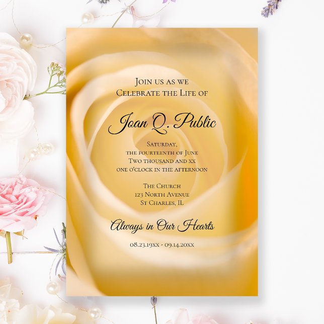 Invitation Célébration de la florale de la Rose blanche (Créateur téléchargé)