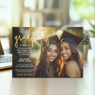 Invitation Célébration de la graduation de groupe - Photo con