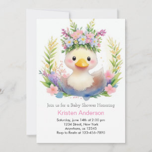 Invitation Célébration de la princesse canard : Baby shower f