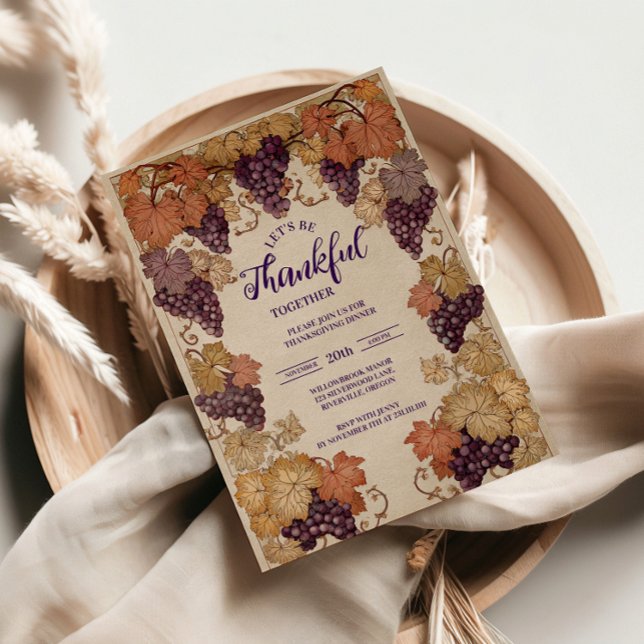 Invitation Célébration de la récolte de vin rustique (Créateur téléchargé)