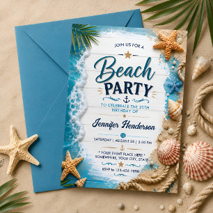 Invitation Célébration de la rive aux étoiles de mer