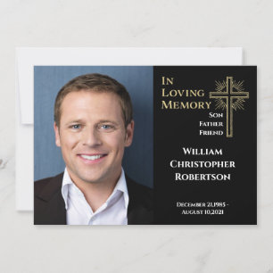 Invitation Célébration de la vie Amour Mémoire funéraire