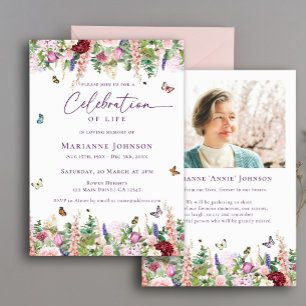 Invitation Célébration de la vie au Mémorial des papillons fl