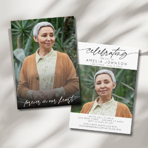 Invitation Célébration de la vie de deux funérailles commémor