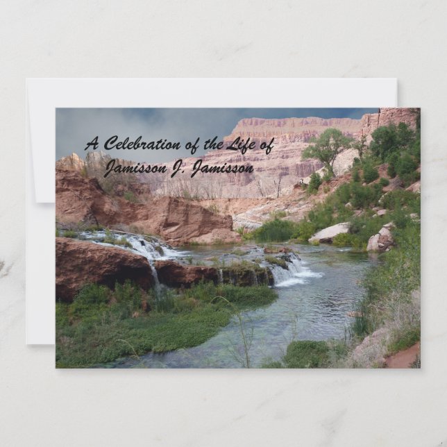 Invitation Célébration de la vie, de la nature, des chutes d' (Devant)