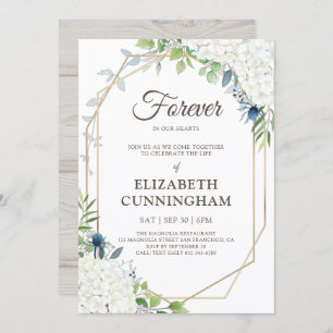 Invitation Célébration de la vie Florale moderne