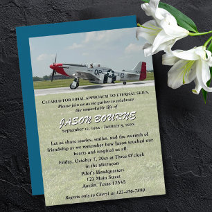 Invitation Célébration de la vie Funérailles commémoratives P