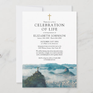Invitation Célébration de la vie Funérailles de Rio de Janeir