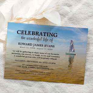 Invitation Célébration de la vie   Funérailles de voile océan