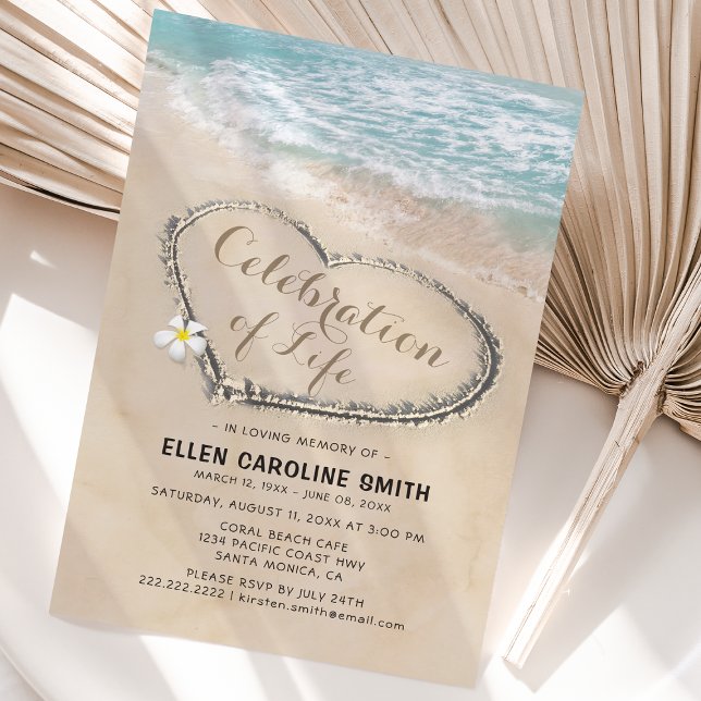 Invitation Célébration de la vie | Mémorial funéraire (Créateur téléchargé)