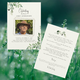 Invitation Célébration de la vie Photo