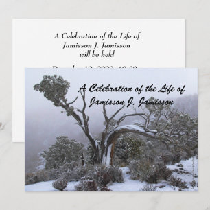 Invitation Célébration de la vie Service commémoratif Arbre d
