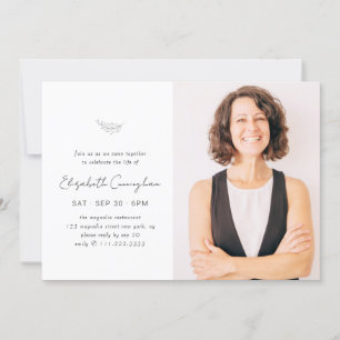 Invitation Célébration de la vie Simple et moderne Photo mini